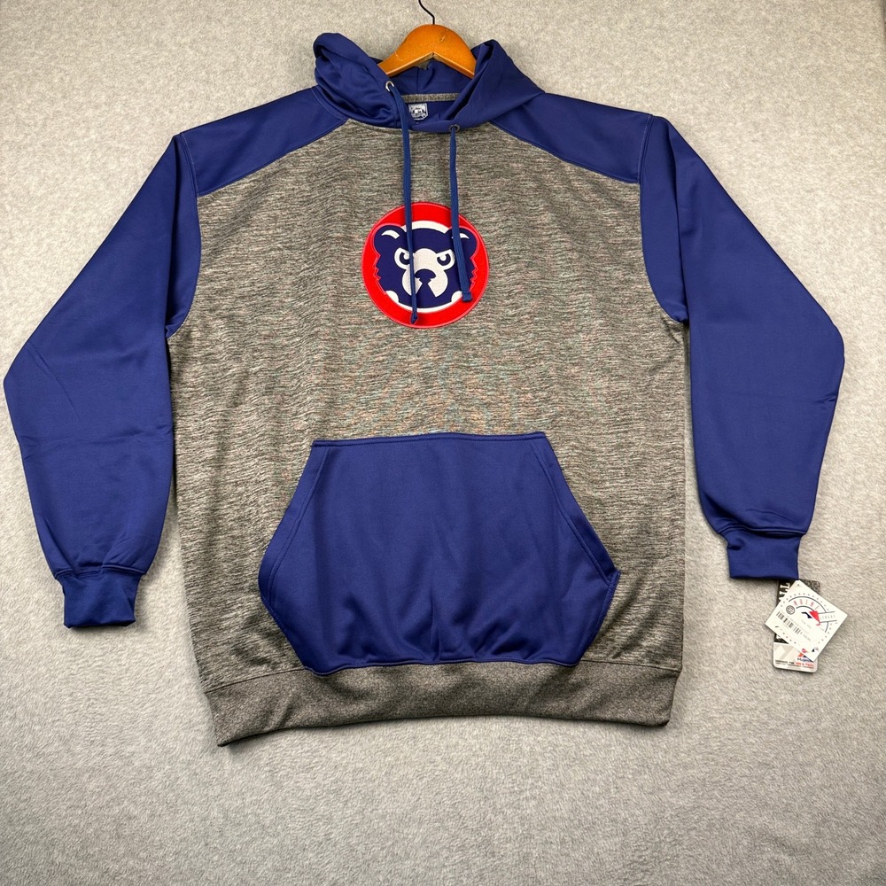 Chicago Cubs Majestic Cooperstown Collection Hoodie Men 2XL Polyester New
